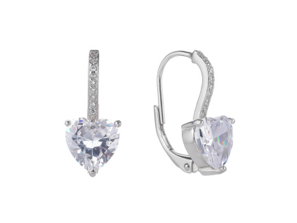 4986 4986 4986 stribrne nausnice srdce zarive