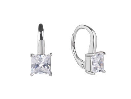 5019 5019 stribrne nausnice ctvercove 6x6 mm