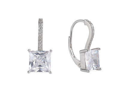 5022 5022 stribrne nausnice ctvercove 7x7 mm