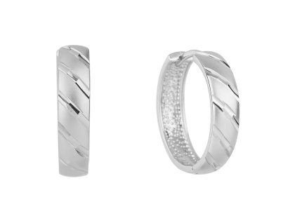 5061 5061 05985 stribrne nausnice fancouzske zapinani kruhy bez kamene matovane sperky bealio