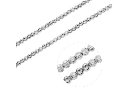 Stříbrný náhrdelník MĚSÍČNÍ 5 mm (Délka řetízku 42+5 cm)