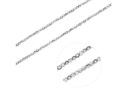 513 3 stribrny nahrdelnik mesicni 3 mm delka retizku 42 5 cm