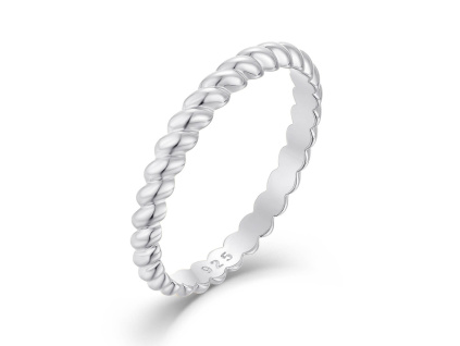 Stříbrný prsten SPIRÁLA pletený (Velikost prstenu 60)