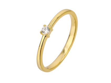 5160 stribrny prsten soliter jemny yellow velikost prstenu 60