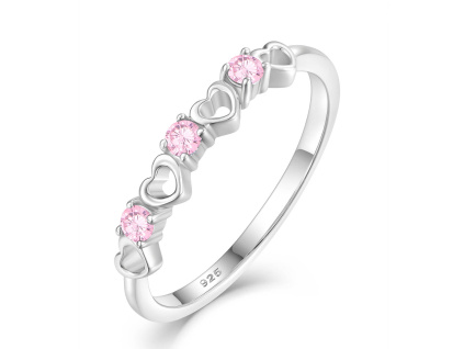 5175 3 stribrny prsten srdicka nezna velikost prstenu 56