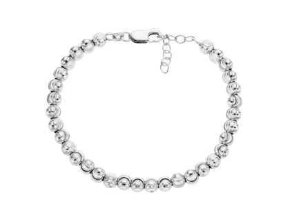 Stříbrný náramek MĚSÍČNÍ 5 mm (Délka náramku 17+3 cm)