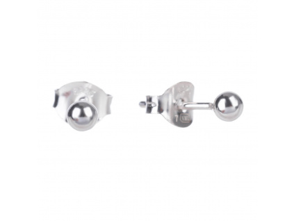 09512 Stříbrné náušnice kulička 3mm tečka piercing minimalistické do další dirky šperky BEALIO