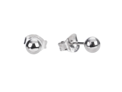 525 525 09512 stribrne nausnice kulicka 4mm tecka piercing minimalisticke do dalsi dirky sperky bealio