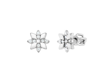 5346 5346 stribrne nausnice kvetinka