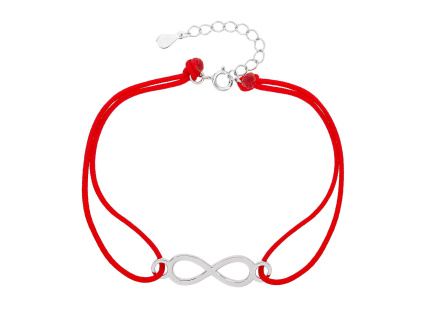 5445 stribrny naramek nekonecno shamballa provazek delka naramku 17 3 cm