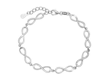 5469 stribrny naramek nekonecno delka naramku 17 3 cm