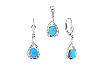 5478 5478 stribrna souprava ornament slza