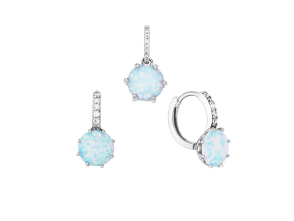 5484 5484 5484 stribrna souprava kulate bile