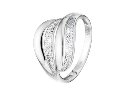 Stříbrný prsten VLNKY (Velikost prstenu 66)