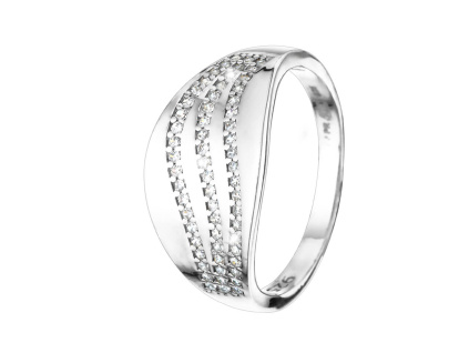 Stříbrný prsten VLNKY (Velikost prstenu 62)