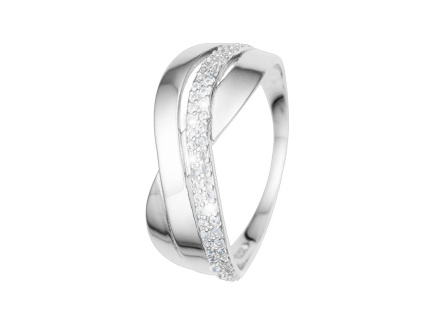 Stříbrný prsten VLNKY propletené (Velikost prstenu 57)