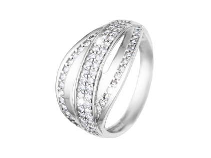 Stříbrný prsten VLNKY propletené (Velikost prstenu 60)