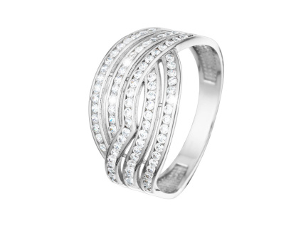 Stříbrný prsten VLNKY propletené (Velikost prstenu 59)