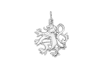 5550 10781 stribrny privesek dvouocasy lev ceska statnost lev zvire brouseny oboustranny bez kamene sperky bealio