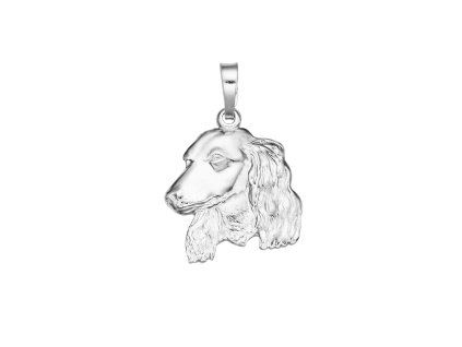 5607 10460 stribrny privesek pes setr kokrspanel bez kamene sperky bealio