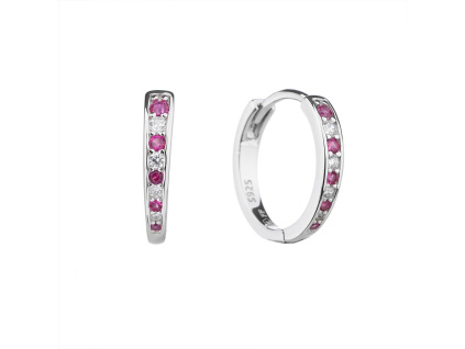 5688 5688 5688 stribrne nausnice krouzky cervene 15 mm