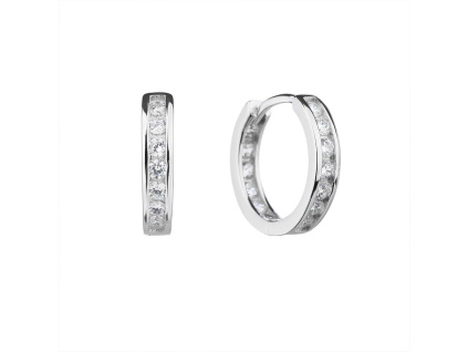 5694 5694 5694 stribrne nausnice krouzky bile 16 mm