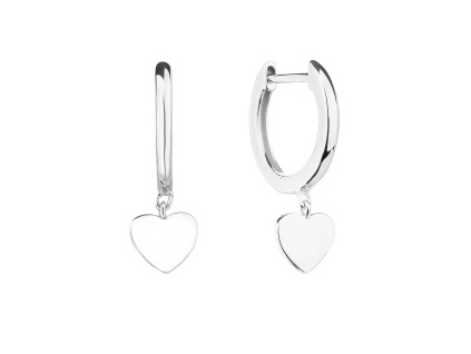 5730 5730 5730 11855 stribrne nausnice francouzsky patent srdce srdicko leskle visaci bez kamene sperky bealio