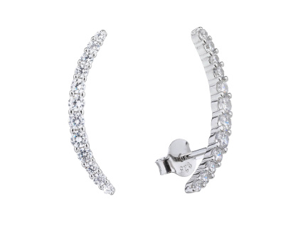 5739 5739 11850 stribrne nausnice pulmesic obloucek oble ciry kamen bily zirkon sperky bealio