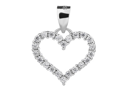 5748 5748 stribrny privesek srdce zarive