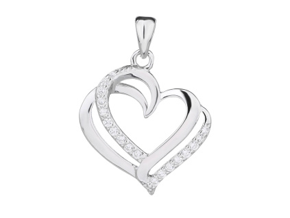 5751 11816 stribrny privesek srdce srdicko laska bez kamene sperky bealio