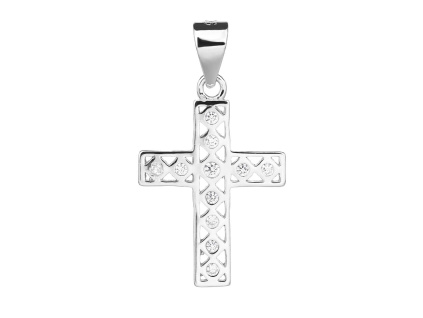 5766 5766 stribrny privesek kriz ornament
