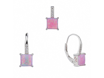 5820 6 5820 6 stribrna souprava ctvercova ruzovy opal