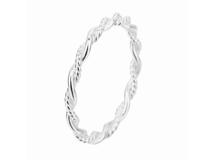 5826 stribrny prsten spirala pleteny velikost prstenu 58