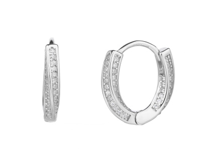 5853 5853 13328 stribrne nausnice podkova francouzske francouzsky patent krouzky kruhy ciry kamen bily zirkon sperky bealio jpg