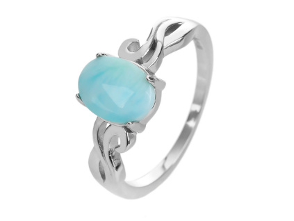 5862 stribrny prsten soliter larimar velikost prstenu 61