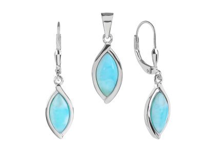 5874 12518 stribrna souprava ovalna kamen larimar sperky bealio