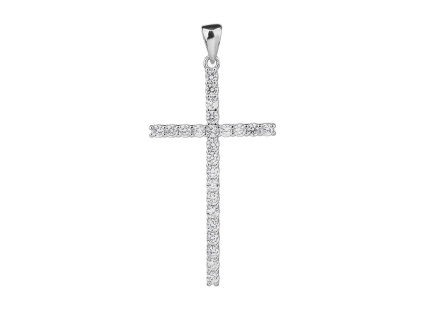 5883 stribrny privesek zarivy kriz 37 mm