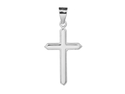 5892 5892 13324 stribrny privesek kriz krizek bez kamene brouseny sperky bealio