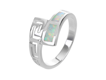 5928 stribrny prsten recky bily opal velikost prstenu 64