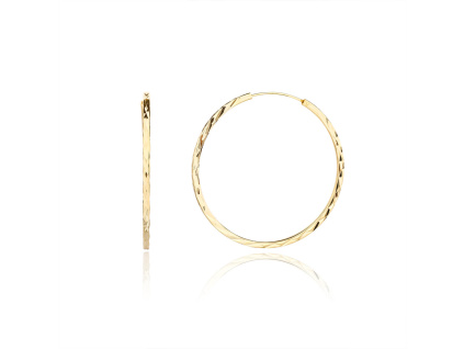 6087 6087 13417 stirbrne nausnice kruhy krouzky brousene zlacene yellow zlate pozlacene 45 mm male sperky bealio