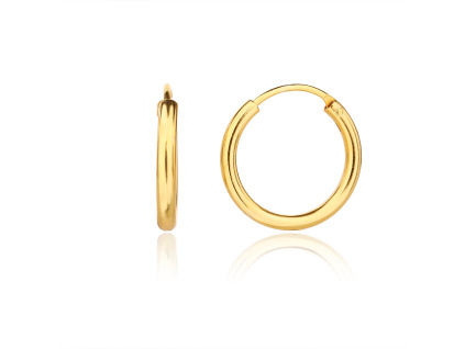 6090 6090 13420 stirbrne nausnice kruhy krouzky zlacene yellow zlate pozlacene 12 mm male sperky bealio