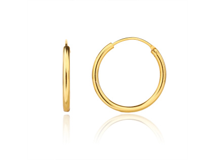 6096 6096 13422 stirbrne nausnice kruhy krouzky zlacene yellow zlate pozlacene 16 mm male sperky bealio