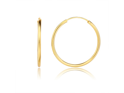 6105 6105 13425 stirbrne nausnice kruhy krouzky zlacene yellow zlate pozlacene 25 mm male sperky bealio