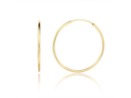 6111 6111 13427 stirbrne nausnice kruhy krouzky zlacene yellow zlate pozlacene 35 mm male sperky bealio