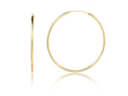 6117 6117 13429 stirbrne nausnice kruhy krouzky zlacene yellow zlate pozlacene 45 mm male sperky bealio