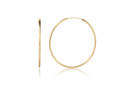 6120 6120 13430 stirbrne nausnice kruhy krouzky zlacene yellow zlate pozlacene 50 mm male sperky bealio