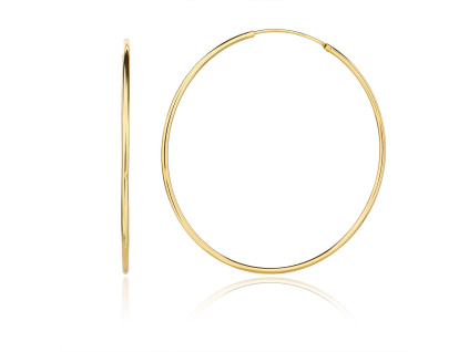 6123 6123 13431 stirbrne nausnice kruhy krouzky zlacene yellow zlate pozlacene 55 mm male sperky bealio