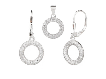 6231 6231 stribrna souprava krouzky visaci