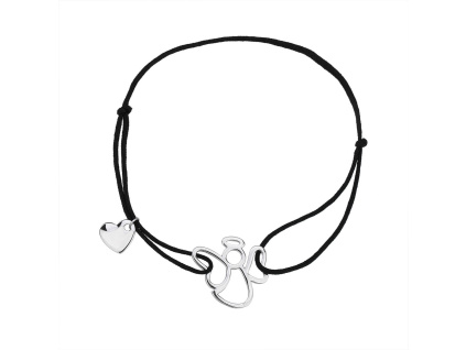 6327 13466 stribrny naramek shamballa andel andilek srdce srdicko bez kamene sperky bealio