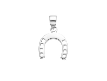 633 4 633 stribrny privesek podkova leskla